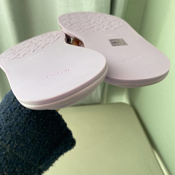 Coach Women's Brooklyn Leather Sandals - Violet Lilac Purple Twist Knot Slide 10 - Picture 10 of 10